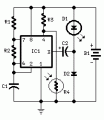 Battery-powered Night Lamp circuit diagram