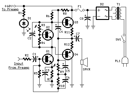  Wiring Diagram on 60w Guitar Amplifier   Circuit Diagrams  Schematics  Electronic