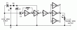 Self-powered Sine to Square wave Converter circuit diagram